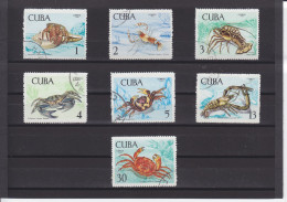 CUBA - O / FINE CANCELLED - 1969 - SEA LIFE - CRUSTACES - CRUSTACEOS -   Yv. 1275/81    Mi. 1464/70 - Usados