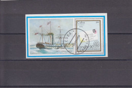 CUBA - O / FINE CANCELLED - 1990 - WORLD PHILATELIX EXHIBITION - STEAMER "LEITH"  -   Mi. M/S 120 - Gebraucht