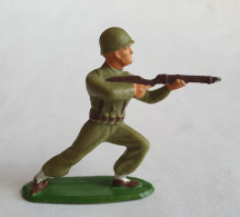 SOLDAT FIGURINE FIG STARLUX FANTASSIN 01 Tireur Fusil Debout Terrasse Ronde 1954 (3) SR MC - Starlux