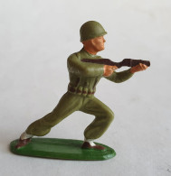 SOLDAT FIGURINE FIG STARLUX FANTASSIN 01 Tireur Fusil Debout Terrasse Ronde 1954 Fusil Cassé (4) SR MC - Starlux