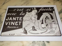 ANCIENNE PUBLICITE SI FACILE JANTE VINET 1913 - Autres & Non Classés