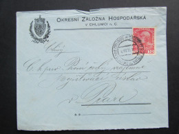 BRIEF Chlumec N. C .- Praha Záložna 1913  //// D7856 - ...-1918 Voorfilatelie