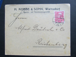 BRIEF Varnsdorf - Reichenberg 1916 H. Kobbe  //// D7858 - ...-1918 Prephilately