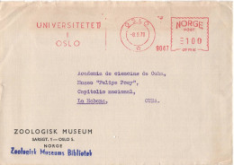 NORWAY. METER SLOGAN. OSLO UNIVERSITY. OSLO. 1970 - Briefe U. Dokumente