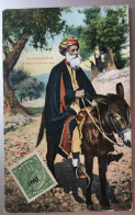 Marchand Arabe De Bethléhem Sur Son âne - Timbre Crète Surchargé Ellas (Grèce) - Palestine