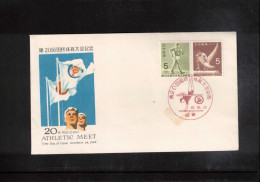 Japan 1965 20th National Athletic Meeting - Athletics,Gymnastics FDC - Lettres & Documents