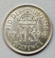 Grande Bretagne - 6 Pence Argent 1946 - H. 6 Pence