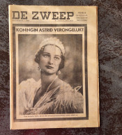 Koningin  Astrid Verongelukt Uit Weekblad De Zweep Van 8 September 1935, 24 Pp. - Vecchi