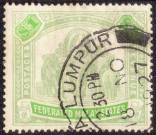 FEDERATED MALAY STATES FMS 1926 $1 Wmk.MSCA Sc#73a USED @TE155 - Federated Malay States