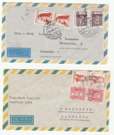 1967 & 1968 Air Mail BRAZIL To Pyro Werk Co  Germany Covers Stamps Cover - Covers & Documents