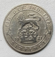 Grande Bretagne - 6 Pence Argent 1921 - H. 6 Pence