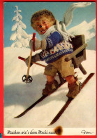 ZWB-18  Mecki Hérisson à Ski  Fauteuil  Schafflützel 355 Used   GF  Brulure Au Bas De La Carte - Mecki