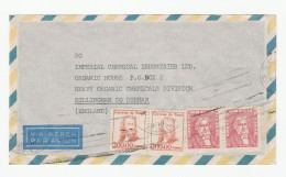 Bank Of South America To Imperial CHEMICAL  Industries Cover BRAZIL To GB Stamps Chemistry - Cartas & Documentos