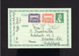 S4180-TURKEY-OLD OTTOMAN POSTCARD ISTANBUL To DRESDEN (germany) 1935.WWII.Carte Postale TURQUIE - Brieven En Documenten