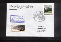 Austria / Oesterreich 2014 1.Nachtreisezug Ab Neuen Hauptbahnhof Wien Nach Duesseldorf - Storia Postale