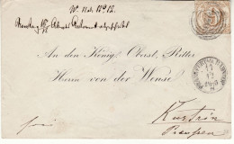 Thurn And Taxis 1865  Letter Sent From Frankfurt To Kustrin (Kostrzyn) - Briefe U. Dokumente