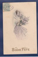 CPA 1 Euro Fleur Illustrateur Femme Woman Circulé Prix De Départ 1 Euro - 1900-1949