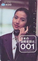 Télécarte JAPON / 110-011 - Femme Pub TELEPHONE Série KDD 001 - WOMAN Girl JAPAN Phonecard - Frau TK - 1918 - Personnages