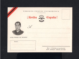 8246-SPAIN-ESPAÑA-MILITARY CIVIL WAR PATRIOTIC PROPAGANDA POSTCARD Jose Antonio Primo De Rivera.WWII.Tarjeta Postal - Republican Issues