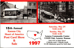 Missouri Kansas City 15th Annual Heart Of America Post Card Show 1997 - St Louis – Missouri