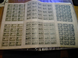 Espagne Poste Aérienne Feuilles Complètes PA N° 76, 77 Et 79 Dont Variété Interpanneau Dentelé D'un Seul Coté Sur N° 76 - Unused Stamps