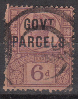 6d Used Govt., Parcels, QV Jubile, Great Britain, Cond., Trimmed Perf., - Ungebraucht