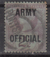 2½d Used ARMY OFFICIAL, Jubilee Series QV, Great Britain, 1896 ? - Servizio