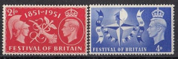 GREAT BRITAIN 255-256,unused,falc Hinged And Little Paper Backside - Unused Stamps