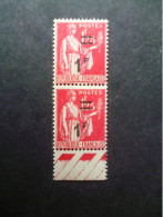 Timbre France Neuf ** 1939/44  N° 483  Paire Veticale - 1939-44 Iris