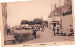 HERBAULT (Loir-et-Cher) - Entrée De La Rue De Landes - Café De La Paix - Ecrit 1943 (2 Scans) - Herbault