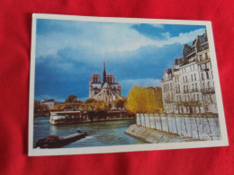 BELLE CARTE SIGNEE A. MONIER..."LA SEINE ET NOTRE-DAME..LA NEF DU SEIGNEUR" - Notre Dame De Paris