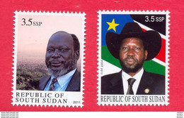 Leaders SOUTH SUDAN =   3.5 SSP Dr John Garang And 3.5 SSP President Salva Kiir = Südsudan Soudan Du Sud - South Sudan