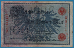 DEUTSCHES REICH 100 MARK 07.02.1908 # 5044141E P# 33a Reichsbank 100C - 100 Mark