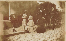 Forges Les Eaux * 1901 * Rue Du Village , Attelage Calèche * Photo Ancienne 9x6.4cm - Forges Les Eaux