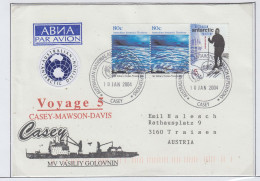 AAT  Ship Visit MS Vasiliy Golovnin  Voyage 5 Ca Casey 10 JAN 2004 (CS163A) - Covers & Documents