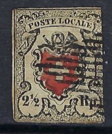 SUISSE 1850: Le 14I Obl. Grille, Réparé Très Forte Cote - 1843-1852 Kantonalmarken Und Bundesmarken