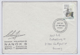 AAT  Ship Visit Nanoks (Denmark)  Ca Casey 25 NOV 1981 (CS166A) - Lettres & Documents