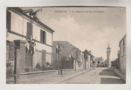 CPA FRENEUSE (Yvelines) - La Mairie Et La Rue Principale - Freneuse