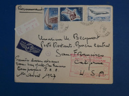 BW15 FRANCE  BELLE LETTRE RECO  1ER AVRIL1967 1ER VOL  CLIPPER A SAN FRANCISCO  USA   +++AFF.PLAISANT++ - 1927-1959 Lettres & Documents