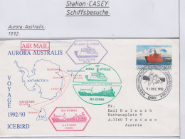 AAT  Ship Visit Aurora Australis / Icebird  Ca Casey 31 DEC 1992 (CS171) - Cartas & Documentos