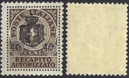 Regno D'Italia 1945 RA5 Recapito Autorizzato Mnh - Neufs