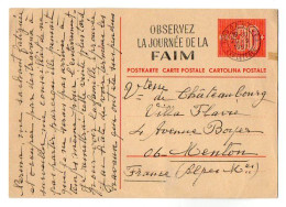 TB 4325 - 1967 - Entier Postal - MP GENEVE Pour Mme La Vtesse Carmen De CHATEAUBOURG Villa Flavie à MENTON ( France ) - Entiers Postaux