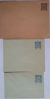 REUNION - 3 Entiers Différents (enveloppes) Neufs - Cartas & Documentos