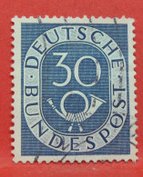 N°22 - 30 Pfennig - Année 1951 - Timbre Oblitéré Allemagne Bundespost - - Gebraucht