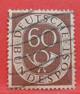 N°25 - 60 Pfennig - Année 1951 - Timbre Oblitéré Allemagne Bundespost - - Gebraucht