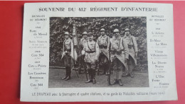 Souvenir Du 412 Ieme Régiment D'infanterie - Régiments