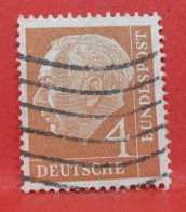 N°68 - 4 Pfennig - Année 1954 - Timbre Oblitéré Allemagne Bundespost - - Gebraucht