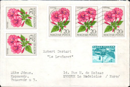 HONGRIE AFFRANCHISSEMENT COMPOSE SUR LETTRE POUR LA FRANCE 1968 - Covers & Documents