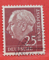 N°76 - 25 Pfennig - Année 1954 - Timbre Oblitéré Allemagne Bundespost - - Gebraucht