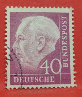 N°78 - 40 Pfennig - Année 1954 - Timbre Oblitéré Allemagne Bundespost - - Gebraucht